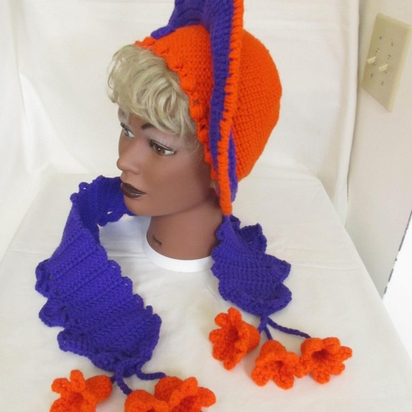 HAT SCARF Crochet NEW 2 PC SET Handmade Hat 20"-22" - Picture 5 of 7